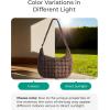 BAGSMART Crossbody Hobo Bag for Women, Quilted Puffy Purses for Women Soft Fluffy Cute Shoulder Handbag for Daily Use(C-dark Brown)