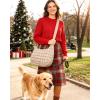 BAGSMART Crossbody Hobo Bag for Women, Quilted Puffy Purses for Women Soft Fluffy Cute Shoulder Handbag for Daily Use(Earth Tone Camel)