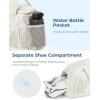 BAGSMART Gym Bag for Men Women, Expandable Sports Duffel Bag, Lightweight Workout Bag with Shoe Compartment & Wet Pocket, Water Resistant Weekend Overnight Bag for Travel Gym, Beige