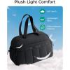 BAGSMART Gym Bag for Women, Duffle Bag for Travel with Wet Pocket, Lightweight Carry on Weekender Duffel, Water Resistant(Black)