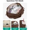 BAGSMART Gym Bag for Women, Duffle Bag for Travel with Wet Pocket, Lightweight Carry on Weekender Duffel, Water Resistant(Chocolate)