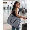 BAGSMART Gym Bag for Women, Duffle Bag for Travel with Wet Pocket, Lightweight Carry on Weekender Duffel, Water Resistant(Light Gray)