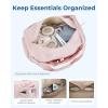 BAGSMART Gym Bag for Women, Lightweight Duffel with Shoe Compartment, Tote Bag with Wet Pocket for Yoga Travel, Pink(A-Pink)