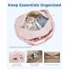 BAGSMART Gym Bag for Women, Lightweight Duffel with Shoe Compartment, Tote Bag with Wet Pocket for Yoga Travel, Pink(Camel)