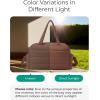 BAGSMART Gym Bag for Women, Lightweight Puffer Duffle Bag 2-PC Travel Bag, 31L Weekender Overnight Bag Quilted Carry On Tote Bag, Diaper Hospital Dance bag for Travel, Gym, Water Resistant, Camel(Coffee Brown)