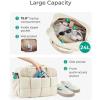 BAGSMART Gym Bag for Women, Personal Item Puffer Duffle Bag, Weekender Overnight Carry On Tote Handag for Travel(Beige)