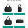 BAGSMART Gym Bag for Women, Personal Item Puffer Duffle Bag, Weekender Overnight Carry On Tote Handag for Travel(Black)
