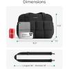 BAGSMART Gym Bag for Women, Personal Item Puffer Duffle Bag, Weekender Overnight Carry On Tote Handag for Travel(Black)