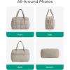 BAGSMART Gym Bag for Women, Personal Item Puffer Duffle Bag, Weekender Overnight Carry On Tote Handag for Travel(Camel)