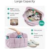 BAGSMART Gym Bag for Women, Personal Item Puffer Duffle Bag, Weekender Overnight Carry On Tote Handag for Travel(Mist Purple)