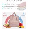 BAGSMART Insulated Lunch Box for Women, Double Deck Leakproof Cooler Bag with Expandable Design for Office Work & Outdoor Picnic(Camel)