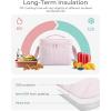 BAGSMART Lunch Box for Women Insulated Lunch Bag Cute Puffer Lunch Tote Bags Lightweight Quilted Reusable Cooler for Work School Picnic or Travel, Pink(Dusky pink)