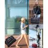 BAGSMART Rolling Duffle Bag with Wheels, 45L Carry-on Luggage Large Travel Bag with Shoes Compartment, Weekender Overnight Bag for Travel, Business Trips(Black)(Black)