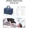 BAGSMART Rolling Duffle Bag with Wheels, 45L Carry-on Luggage Large Travel Bag with Shoes Compartment, Weekender Overnight Bag for Travel, Business Trips(Black)(Navy Blue)