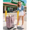 BAGSMART Rolling Duffle Bag with Wheels, 48L Expandable Carry on Luggage Bag, Large tote with Detachable Wheels for Travel Grocery Moving, Camel(Purple)