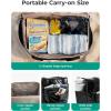 BAGSMART Rolling Duffle Bag with Wheels, 48L Expandable Carry on Luggage Bag, Large tote with Detachable Wheels for Travel Grocery Moving, Camel(Purple)