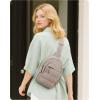 BAGSMART Small Sling Bag for Women, Puffer Crossbody Bag Purses Hobo Handbag Fanny Packs for Travel Hiking(Camel)