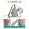 BAGSMART Small Sling Bag for Women, Puffer Crossbody Bag Purses Hobo Handbag Fanny Packs for Travel Hiking(Grey)