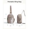 BAGSMART Small Sling Bag for Women, Puffer Crossbody Bag Purses Hobo Handbag Fanny Packs for Travel Hiking(Grey)