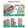 BAGSMART Small Sling Bag for Women, Puffer Crossbody Bag Purses Hobo Handbag Fanny Packs for Travel Hiking(Grey)