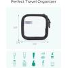 BAGSMART TSA-Approved Toiletry Bag, Large Opening Clear Makeup Bag with Handle, Quart Sized Travel Toiletry Bag, Carry-On Airline Compliant for Men and Women (Black)(Black)