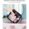 BAGSMART TSA-Approved Toiletry Bag, Large Opening Clear Makeup Bag with Handle, Quart Sized Travel Toiletry Bag, Carry-On Airline Compliant for Men and Women (Black)(Black)