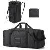 BAGSAMRT 60L Foldable Duffle Bag for Travel, Large Travel Duffel Bag for Men, 4 in 1 Travel Backpack, Carry on Weekender Bag, Black(Black)
