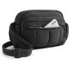 BAGSMART Anti Theft Crossbody Bags for Women Travel Purse, Medium Quilted Puffy cross body bag, Handbags Shoulder Purses, Black-medium(Black-1)