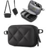 BAGSMART Digital Camera Case, Protective & Lightweight Camera Case with 2 Carrying Ways, Waterproof & Shockproof Small Camera Bag for Canon PowerShot G7X Mark II/III/Sony DSCW800/DSCW830 – Beige(Black)