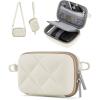 BAGSMART Digital Camera Case, Protective & Lightweight Camera Case with 2 Carrying Ways, Waterproof & Shockproof Small Camera Bag for Canon PowerShot G7X Mark II/III/Sony DSCW800/DSCW830 – Beige(Beige)