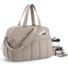 BAGSMART Gym Bag for Women, Duffle Bag for Travel with Wet Pocket, Lightweight Carry on Weekender Duffel, Water Resistant(Brown)
