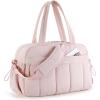 BAGSMART Gym Bag for Women, Duffle Bag for Travel with Wet Pocket, Lightweight Carry on Weekender Duffel, Water Resistant(Coral Pink)