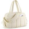 BAGSMART Gym Bag for Women, Duffle Bag for Travel with Wet Pocket, Lightweight Carry on Weekender Duffel, Water Resistant(M-Ivory)