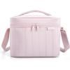 BAGSMART Lunch Box for Women Insulated Lunch Bag Cute Puffer Lunch Tote Bags Lightweight Quilted Reusable Cooler for Work School Picnic or Travel, Pink(Pink)