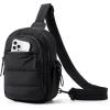 BAGSMART Small Sling Bag for Women, Puffer Crossbody Bag Purses Hobo Handbag Fanny Packs for Travel Hiking(Black)