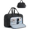 BAGSMART Travel Duffel Bag, Carry on Travel Bag with Jewelry Compartment, 35L Weekender Duffle for Women, Water Resistant, Black(Black)