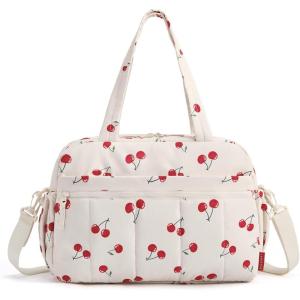 BAGSMART Gym Bag for Women, Duffle Bag for Travel with Wet Pocket, Lightweight Carry on Weekender Duffel, Water Resistant(Cherry Pop)