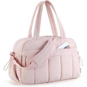 BAGSMART Gym Bag for Women, Duffle Bag for Travel with Wet Pocket, Lightweight Carry on Weekender Duffel, Water Resistant(Coral Pink)