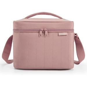 BAGSMART Lunch Box for Women Insulated Lunch Bag Cute Puffer Lunch Tote Bags Lightweight Quilted Reusable Cooler for Work School Picnic or Travel, Pink(Dusky pink)