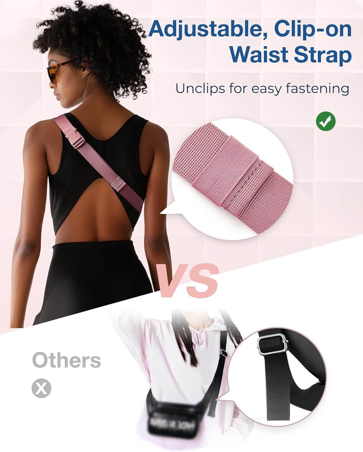image:imageBAGSMART Fanny Packs for Women Small Belt Bag with Adjustable Strap Waist Pack for Running Workout Traveling Hiking BlackPink