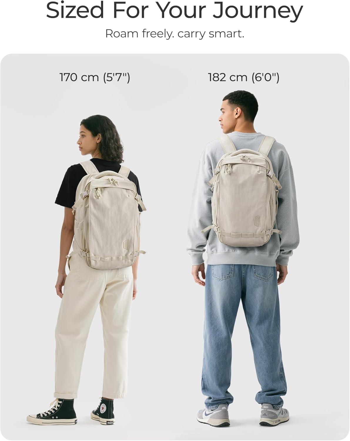 image:imageBAGSMART Travel Backpack Women 156 Inch Carry On Backpack Flight Approved TSA Approved Personal Item Travel Bag Water Resistant Weekender Bag Luggage Daypack BeigeBeige
