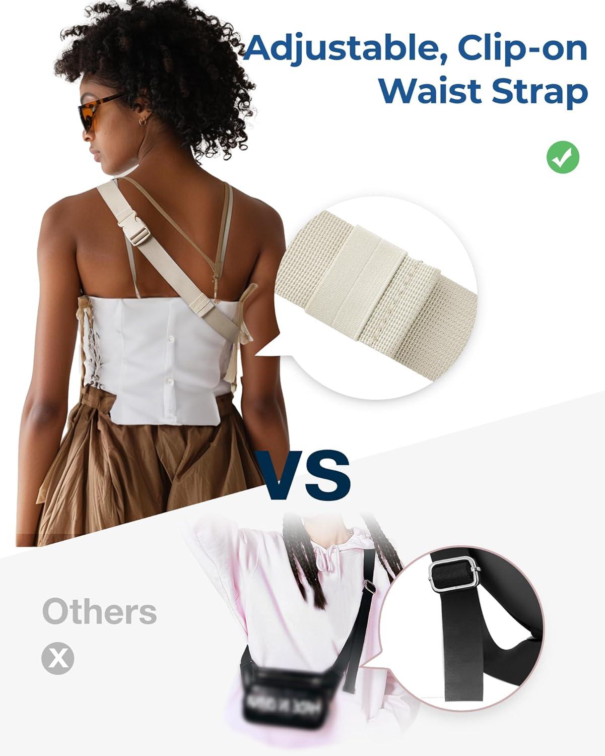 image:imageBAGSMART Womens Adjustable Waist Pack Fanny Belt Bag with Strap for Hiking Running TravelBeige