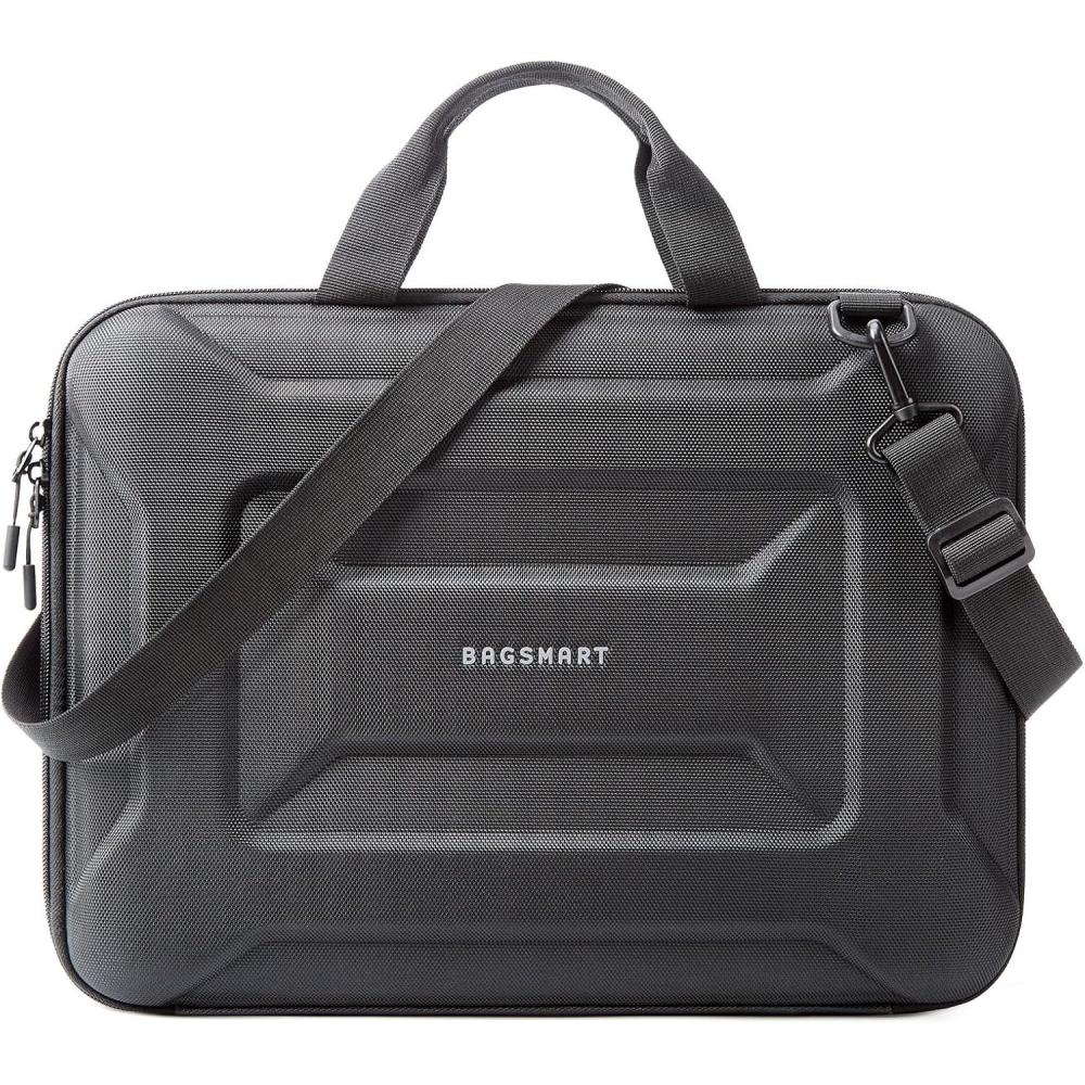 image:imageBAGSMART 15616 inch Laptop Computer Case with StrapShockproof Waterproof Laptop Bag with Sturdy HandleCarrying Laptop Sleeve for 15 DellHPMacBook ProsBlackBlack