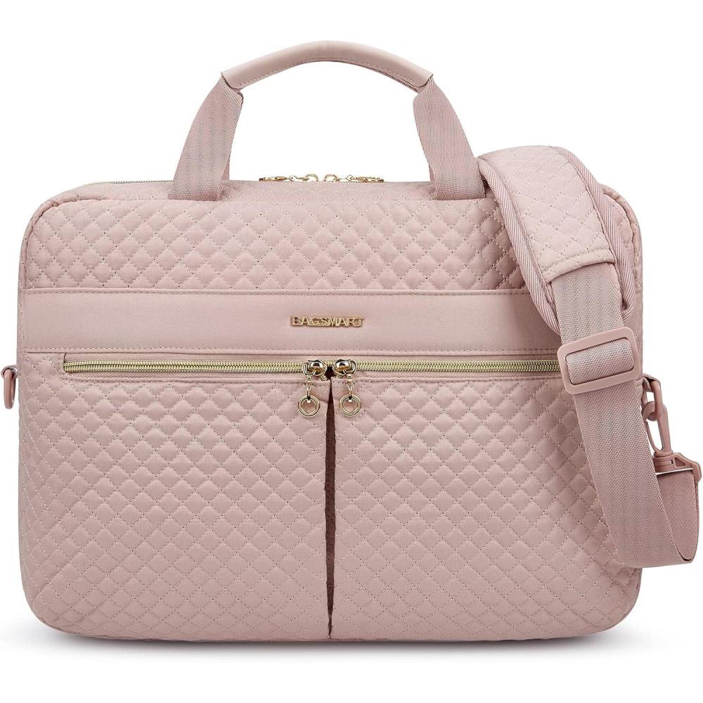 image:imageBAGSMART 173156 Inch Laptop Bag Briefcase for Women Computer Messenger Bag Office Travel Business BlackPink