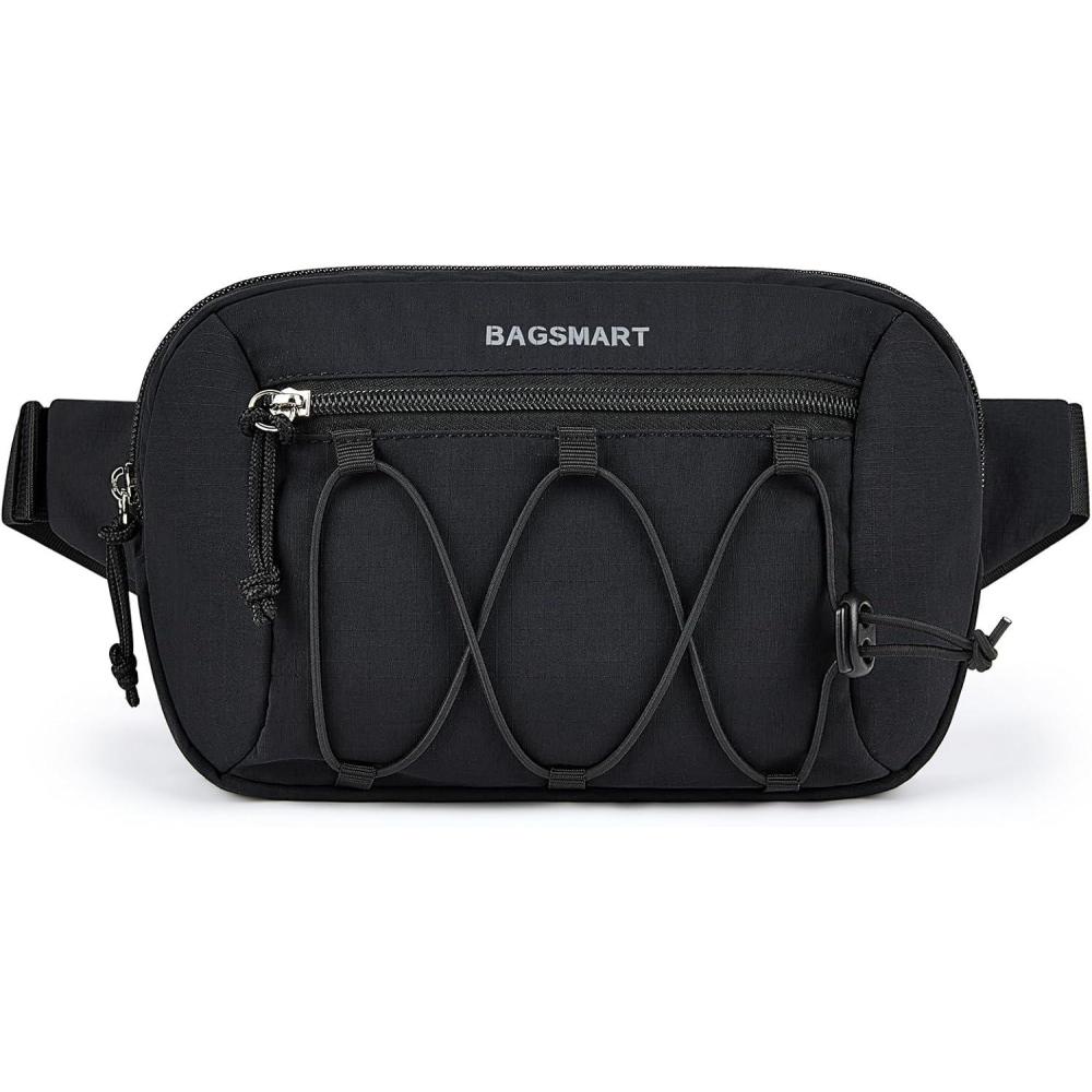 image:imageBAGSMART Fanny Packs for Women Small Belt Bag with Adjustable Strap Waist Pack for Running Workout Traveling Hiking BlackBlack