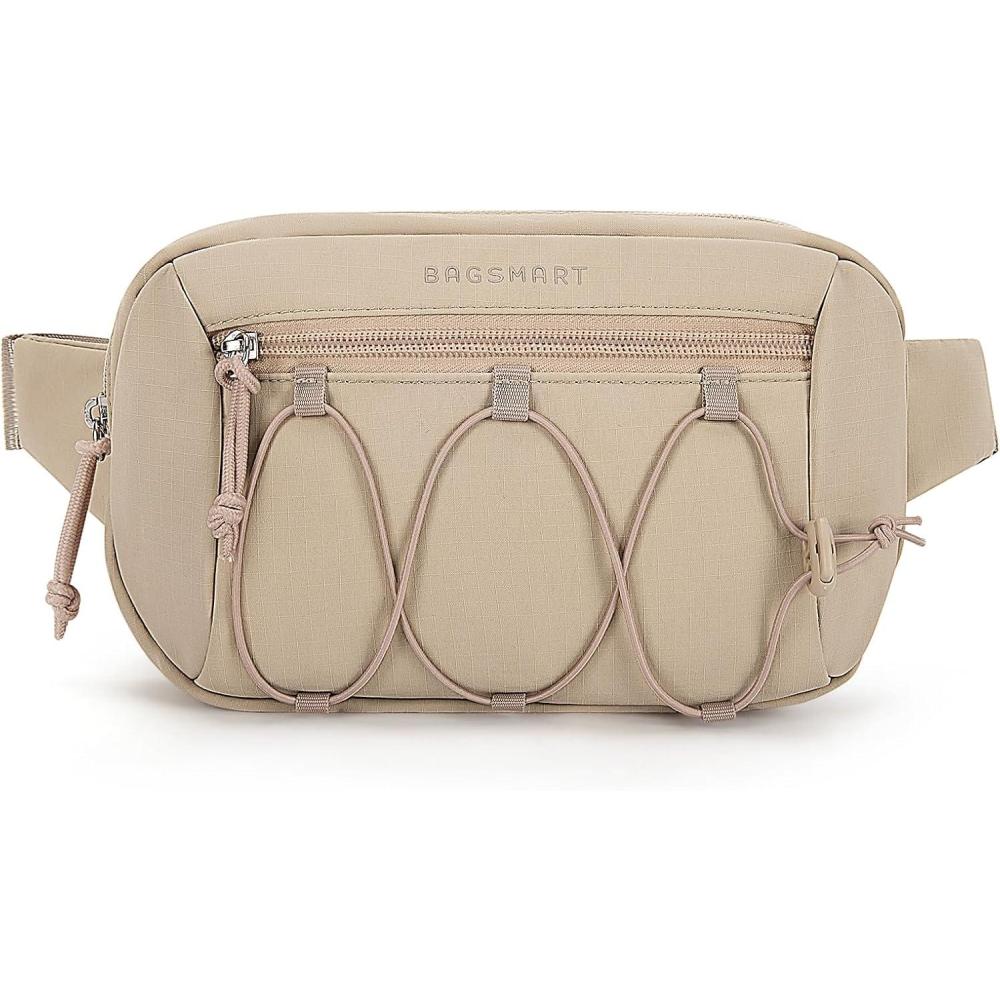 image:imageBAGSMART Fanny Packs for Women Small Belt Bag with Adjustable Strap Waist Pack for Running Workout Traveling Hiking BlackCamel