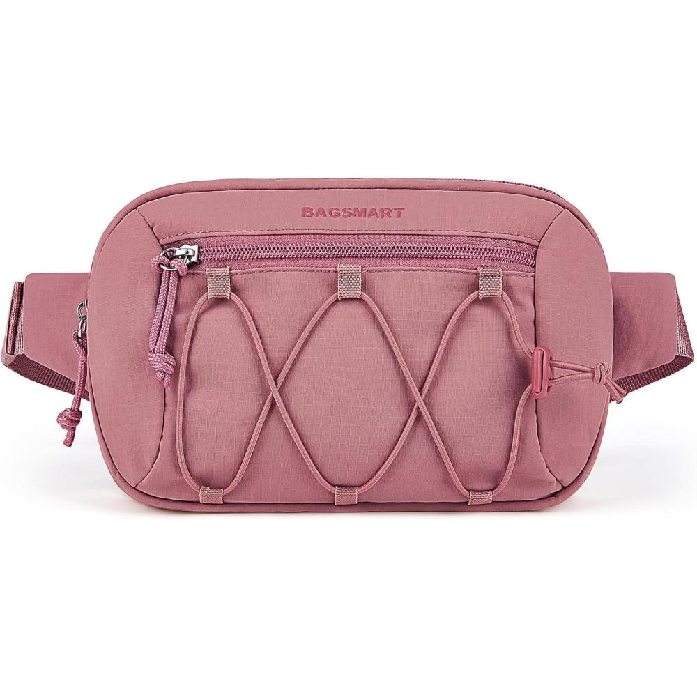 image:imageBAGSMART Fanny Packs for Women Small Belt Bag with Adjustable Strap Waist Pack for Running Workout Traveling Hiking BlackPink