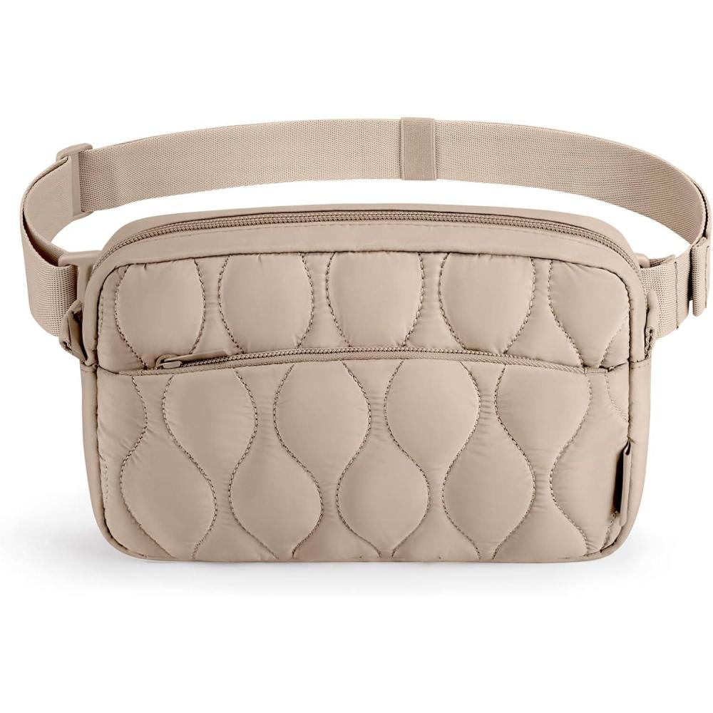 image:imageBAGSMART Fanny Packs for Women with Two Ways to Install the Adjustable Strap Lightweight Crossbody Belt Bag for Traveling WorkoutCamel