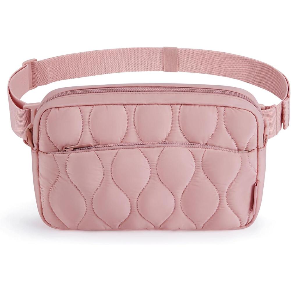 image:imageBAGSMART Fanny Packs for Women with Two Ways to Install the Adjustable Strap Lightweight Crossbody Belt Bag for Traveling WorkoutDark pink
