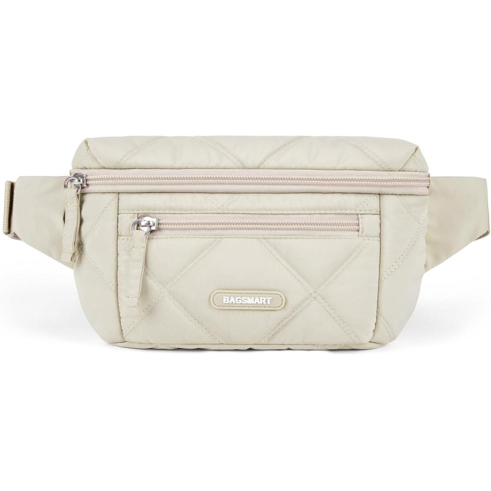 image:imageBAGSMART Womens Adjustable Waist Pack Fanny Belt Bag with Strap for Hiking Running TravelBeige